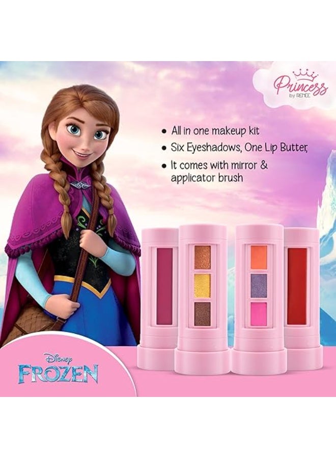 رينيه مجموعة أميرة من رينيه ديزني فروزن فانتسي جلام | مجموعة مكياج لطيفة على البشرة للفتيات الصغيرات | تتضمن مجموعة مكياج إلسا يونيكورن 7.4 غرام، ملمع شفاه بنكهة الآيس كريم 8 مل وأحمر شفاه ملون 3 في 1 بنكهة الحلوى 4.5 غرام. - Image 3